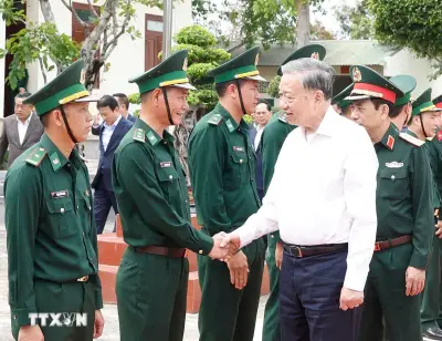 Tổng Bí thư Tô Lâm thăm, chúc Tết cán bộ, chiến sĩ Đồn Biên phòng Ea H'leo