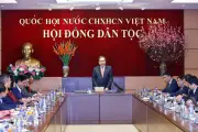 Chủ tịch Quốc hội Trần Thanh Mẫn làm việc với Hội đồng Dân tộc của Quốc hội