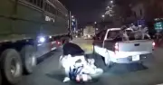 Công an Hà Nội vào cuộc xác minh clip ô tô bán tải chen ngang người đi xe máy