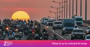 Cảnh Hoàng Hôn Tuyệt Đẹp Sau Dòng Xe Tắc Nghẽn Trên Cầu Sài Gòn