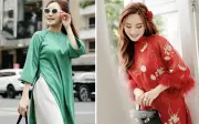 Fan Thích Thú Với Cách Chọn Áo Dài Tết Là 2 Gam Màu Đối Lập Của Ca Sĩ Vy Oanh