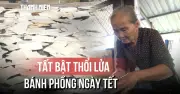 Gia đình 3 đời giữ nghề bánh phồng truyền thống tất bật vào mùa Tết