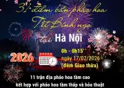 Hà Nội công bố 31 điểm bắn pháo hoa đêm Giao thừa Tết Nguyên đán Ất Tỵ