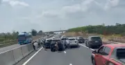 Hai vụ tai nạn liên hoàn trên cao tốc Phan Thiết - Dầu Giây gây ùn tắc nghiêm trọng