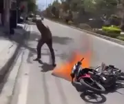 Khánh Hòa: Đối tượng đốt xe khi bị CSGT kiểm tra bị bắt tạm giam