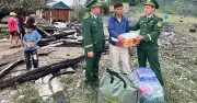 Đồn Biên Phòng Ba Nang Hỗ Trợ Gia Đình Bị Cháy Nhà Dịp Tết Nguyên Đán