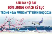 Sân bay Nội Bài đón lượng khách kỷ lục trong ngày mùng 6 Tết Bính Ngọ