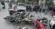 Tai nạn liên hoàn ở Hải Phòng: Ô tô tông hàng loạt xe máy, ít nhất 2 người bị thương