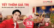 Techcombank Giải Bài Toán Tài Chính Tết: Tiền Nhàn Rỗi Tự Động Sinh Lời 5,5%/Năm
