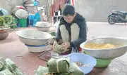 Làng bánh chưng Thủy Đường hối hả vào vụ Tết Bính Ngọ tại Hải Phòng