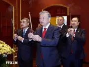 Tổng Bí thư Đảng hướng về Hoàng thành Thăng Long và Di tích Nhà 67