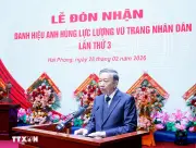 Tổng Bí thư Tô Lâm phát biểu tại lễ đón nhận danh hiệu Anh hùng của Quân chủng Hải quân