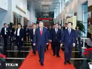 Tổng Bí thư Tô Lâm thăm, chúc Tết cán bộ, phóng viên VTV và VOV