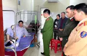 Tuyên Quang: Thiếu tá công an bị thương khi kiểm tra nồng độ cồn, lái xe có nồng độ cồn 0,21mg/L