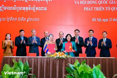 Mặt trận Tổ quốc Việt Nam - Campuchia tăng cường hợp tác giai đoạn 2026-2031