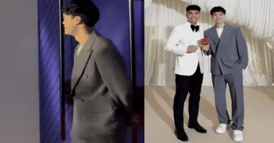 Văn Toàn 'lột xác' bảnh bao làm người trao nhẫn cưới cho Đức Huy và MC Huyền Trang