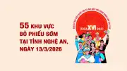 55 Khu Vực Bỏ Phiếu Sớm Được Thiết Lập Tại Nghệ An Trong Ngày 13/3