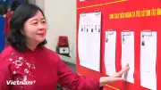 Chủ tịch Ủy ban Trung ương MTTQ Bùi Thị Minh Hoài bầu cử tại phường Xuân Đỉnh