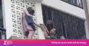 Cảnh sát Hà Nội giải cứu thành công cô gái trèo ra ngoài tầng cao ở phường Tây Hồ