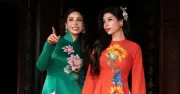 Lý Hương và con gái Jessica Lý rạng rỡ trong bộ ảnh áo dài mừng 8.3