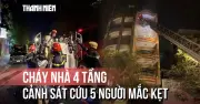 Ngạt thở giải cứu 5 người mắc kẹt trong vụ cháy nhà 4 tầng tại trung tâm TP.HCM