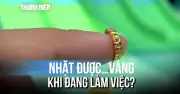 Nhân viên khu vui chơi nhặt được bóng tai vàng khi đang làm việc