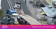 Video ghi lại cảnh tấm thép 10 tấn đè nát cabin xe chở rác tại hiện trường