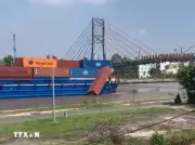 Xử lý nghiêm phương tiện làm rơi container trên tuyến kênh Chợ Gào