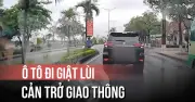 Xác minh vụ ô tô đi giật lùi giữa đường, nghi gây khó cho xe phía sau