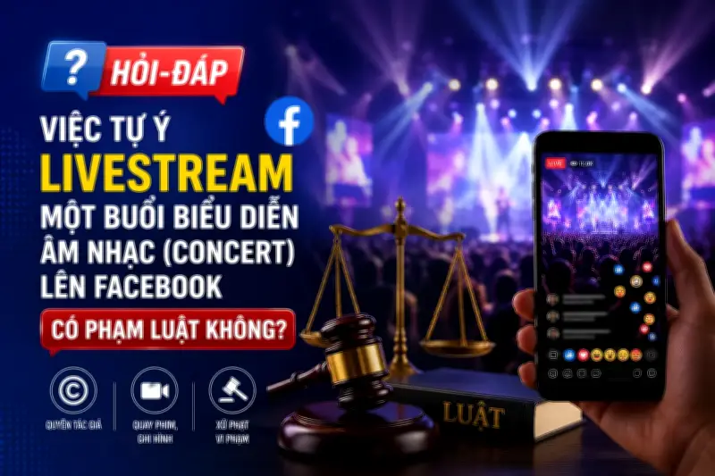 Tự ý livestream concert lên Facebook có vi phạm pháp luật không?