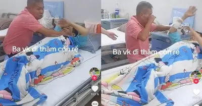 Ba vợ vượt 200 km thăm con rể ung thư, khoảnh khắc ôm khóc lay động mạng xã hội