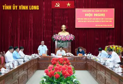 Ban Thường vụ Tỉnh ủy Vĩnh Long nhận kết luận giám sát từ Ủy ban Kiểm tra Trung ương