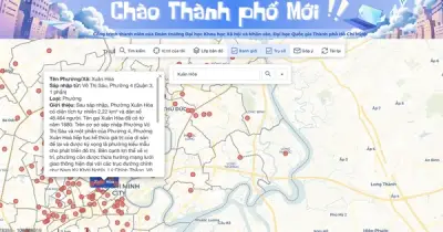 Bản đồ số 'Chào Thành Phố Mới' hỗ trợ người dân TP.HCM tra cứu thông tin hành chính