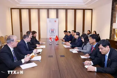 Chủ tịch Quốc hội Trần Thanh Mẫn hội đàm với người đồng cấp Gruzia