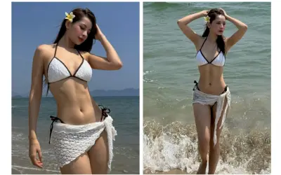 Chi Pu nóng bỏng với bikini ở tuổi U40