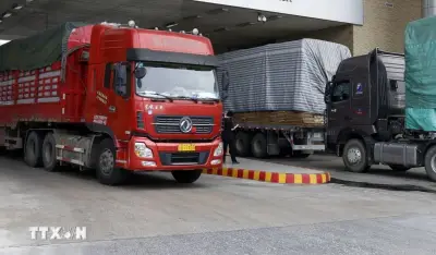 Kim ngạch xuất nhập khẩu qua cửa khẩu Hoành Mô tăng hơn 61%