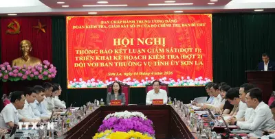 Đoàn Bộ Chính trị làm việc với Ban Thường vụ Tỉnh ủy Sơn La về phát triển kinh tế - xã hội