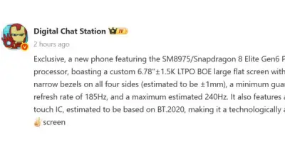 OnePlus 16 lộ pin 9.000 mAh, màn hình phẳng viền siêu mỏng ra mắt tháng 10