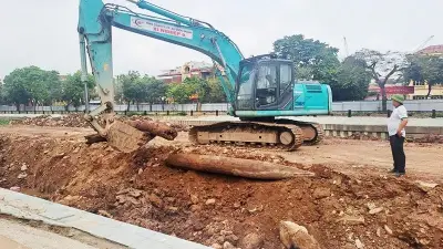 Phát hiện ba cọc gỗ cổ ở sông Vân, Ninh Bình, có thể liên quan đến nhà Trần