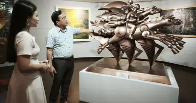 Triển lãm 'Sắc màu đất Quảng' quy tụ 36 nghệ sĩ Đà Nẵng, khẳng định bản sắc miền Trung