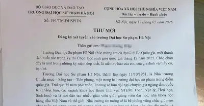 Trường ĐH Sư phạm Hà Nội gửi thư mời đích danh học sinh giỏi xét tuyển thẳng