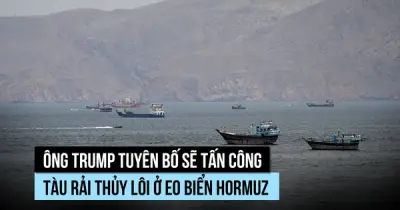 Trump ra lệnh nổ súng tiêu diệt tàu Iran thả thủy lôi