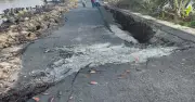 Cà Mau: Đường mới nâng cấp bị sụt lún nghiêm trọng, phải tạm ngừng lưu thông