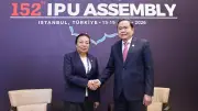 Chủ tịch Quốc hội Trần Thanh Mẫn gặp Phó Chủ tịch Quốc hội Lào Sounthone Xayachak
