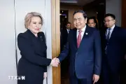 Chủ tịch Quốc hội Trần Thanh Mẫn hội kiến Chủ tịch Hội đồng Liên bang Nga