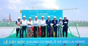 Chung cư nhà ở xã hội LA Home cất nóc sớm 3 tháng, sẵn sàng đón cư dân
