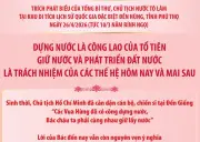 Giữ nước và phát triển đất nước là trách nhiệm của các thế hệ hôm nay và mai sau
