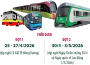 Giỗ Tổ Hùng Vương 2025: Hà Nội miễn phí xe buýt, đường sắt đô thị