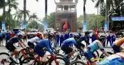 Giải đua xe đạp 'Chung tay kiến tạo hòa bình' khai mạc tại Thành cổ Quảng Trị