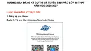 Hà Nội mở hệ thống đăng ký thử nghiệm tuyển sinh lớp 10 trực tuyến năm 2026-2027